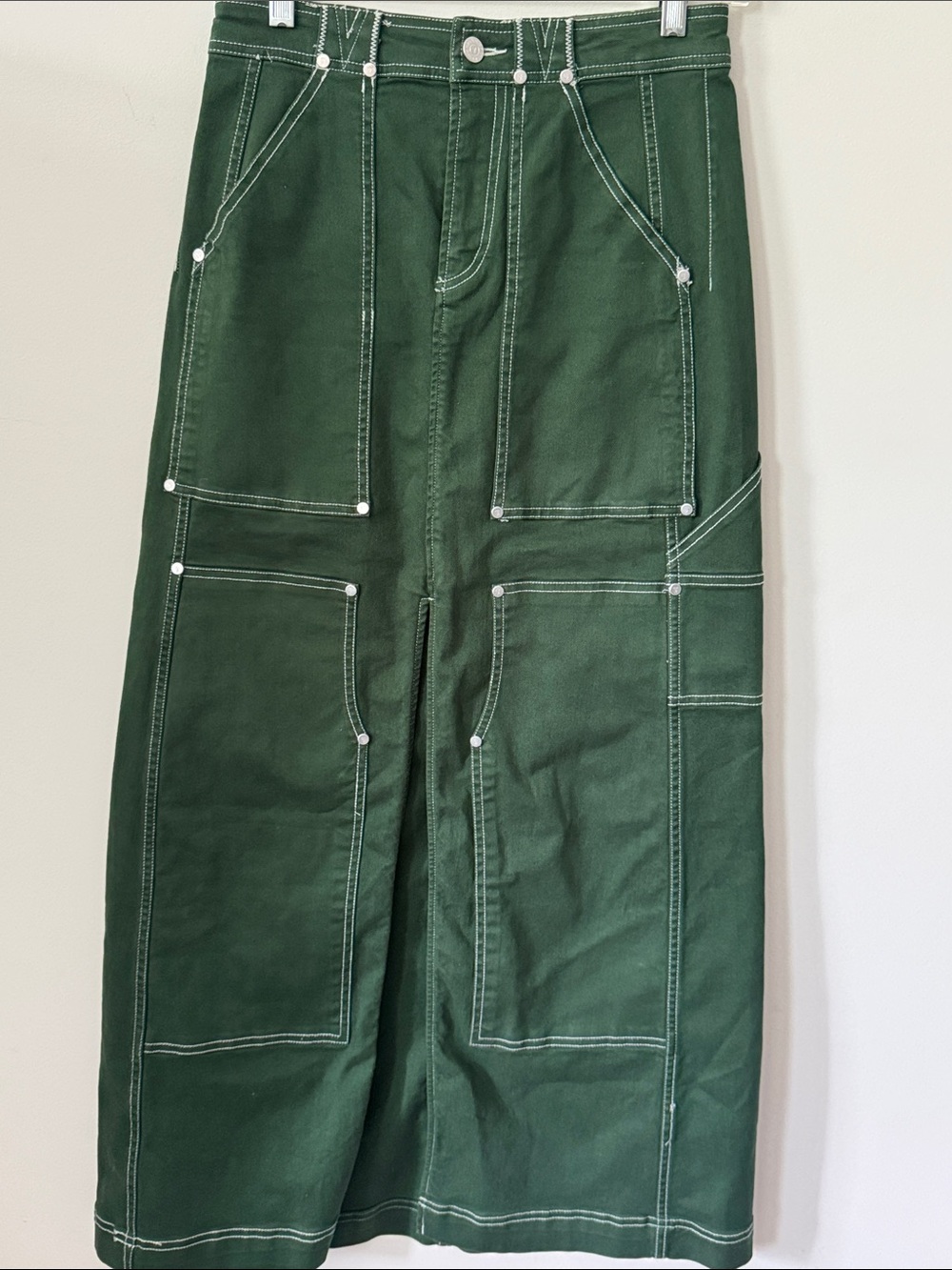 Pilcro Carpenter Green Maxi Skirt Size 2 - Picture 2 of 12